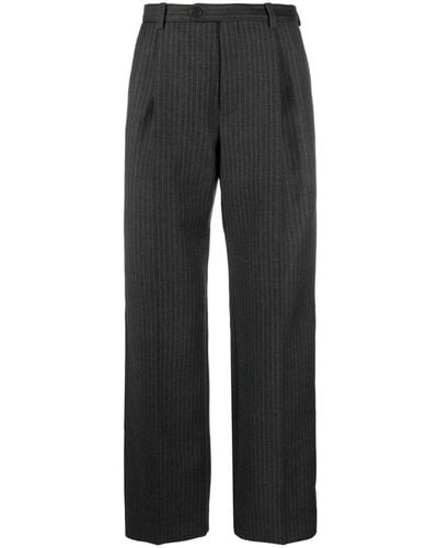 Sandro Striped Wool Tailored Pants - Gray