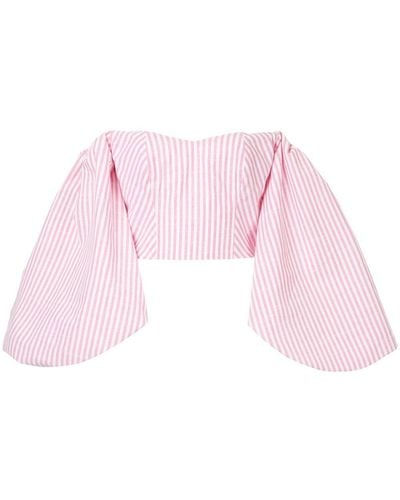 Bambah Striped Globo blouse - Rose