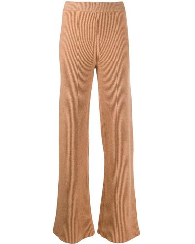 Cashmere In Love Ribbed Flared Cortina Pants - Multicolor