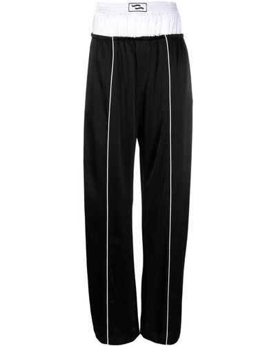 Ssheena Logo-patch Layered Track Trousers - Black