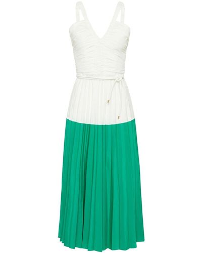 Rebecca Vallance Gia Pleated Midi Dress - Green