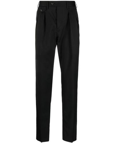 Lardini Pleated-waist Chino Trousers - Black