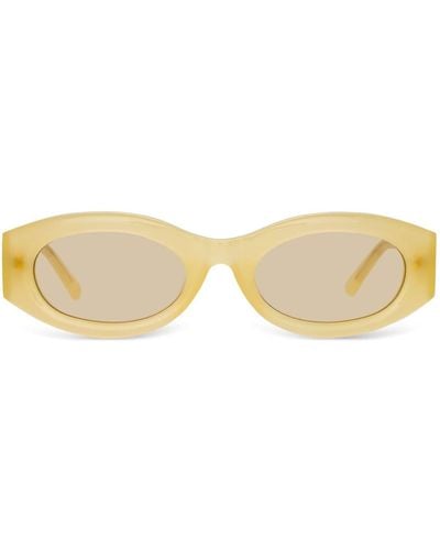 Linda Farrow X The Attico lunettes de soleil Berta à monture ovale - Neutre