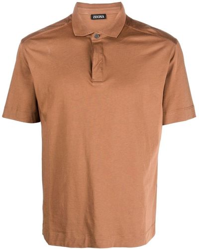 Zegna Brown Polo Shirt