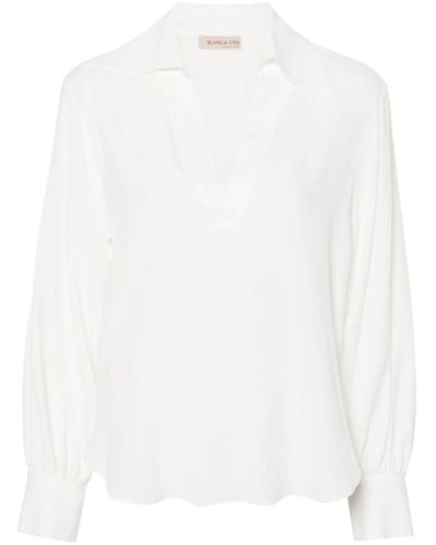 Blanca Vita Benjamin silk blouse - Blanco