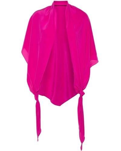 Alysi Knotted Silk Scarf - Pink