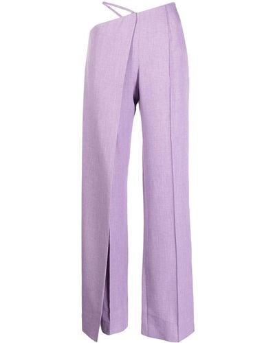 Aleksandre Akhalkatsishvili Pantalon ample à design asymétrique - Violet
