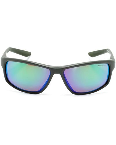 Nike Rabid Rectangle-frame Sunglasses - Blue