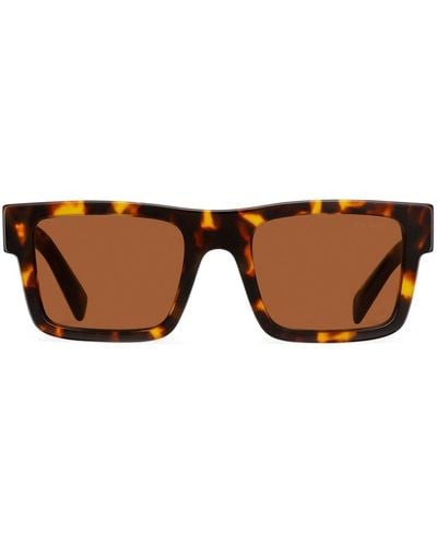 Prada Square-frame Tortoiseshell-effect Sunglasses - Brown