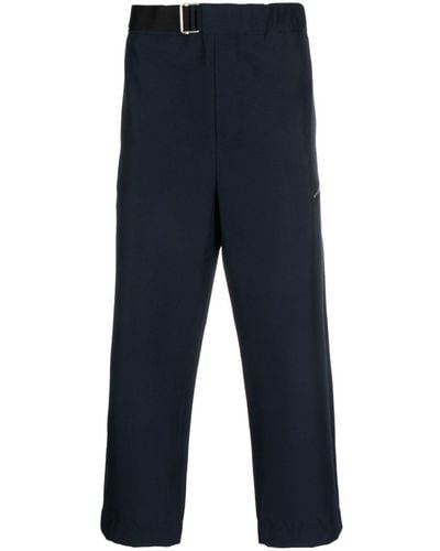 OAMC Pantalon en coton à coupe courte - Bleu