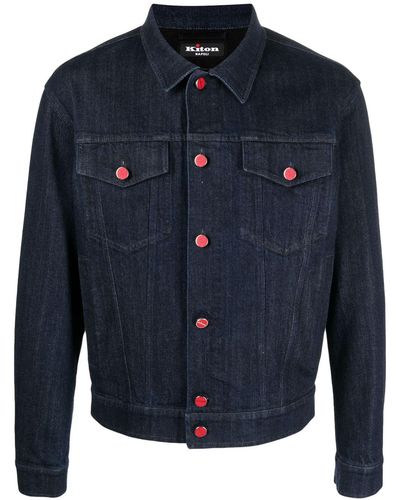 Kiton Denim Jack - Blauw