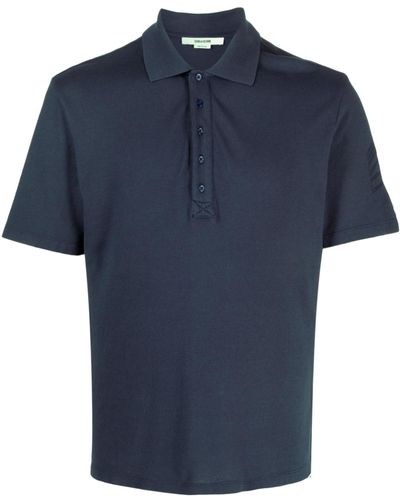 Zadig & Voltaire Dimitri Cotton Polo Shirt - Blue