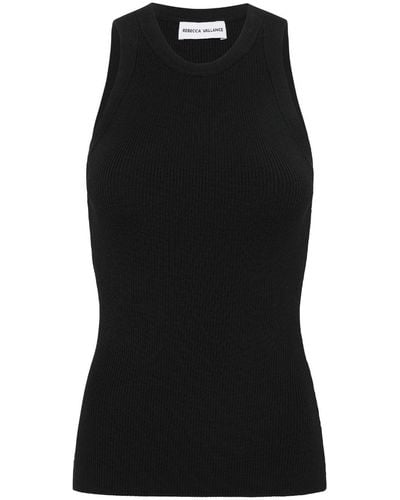 Rebecca Vallance Keely Knitted Tank Top - Black