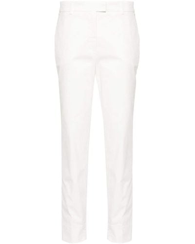 Peserico Pressed-crease Tapered Trousers - White