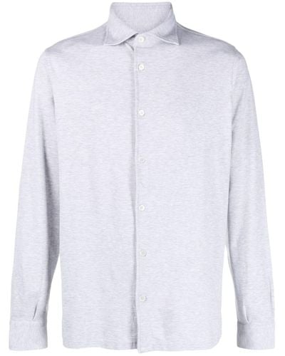 Fedeli Spread-collar Button-up Shirt - White