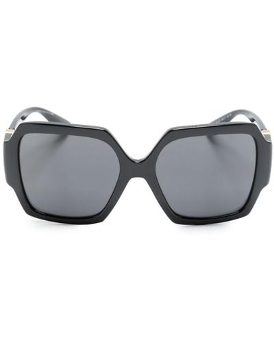 Versace Sonnenbrille mit Oversized-Gestell - Grau
