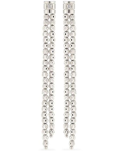 Officina Bernardi 18kt White Gold Moon Diamond Earrings