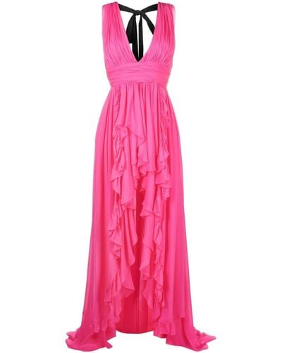 Pinko Ruffled Evening Gown - Pink