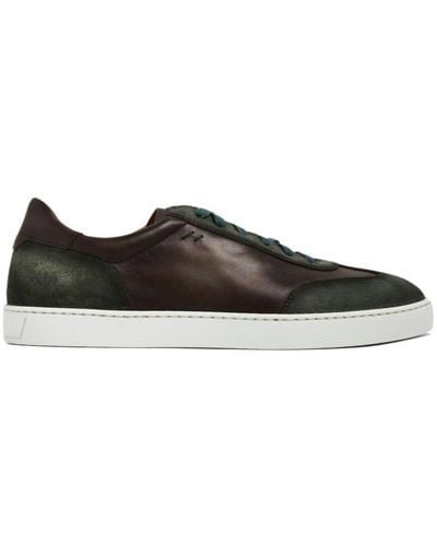 Magnanni Lace-up Leather Sneakers - Black