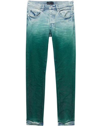 Purple Brand Gradient-effect Low-rise Jeans - Green