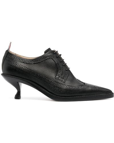 Thom Browne Longwing Brogues With Sculpted Heel - Black