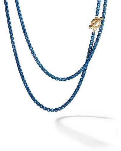 David Yurman 14kt Yellow Gold And Coloured Steel Dy Bel Aire Necklace - Metallic