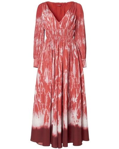 Altuzarra Kathleen Tie Dye-print Midi Dress - Red