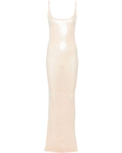 Rick Owens Sequinned Slip Dress - Wit