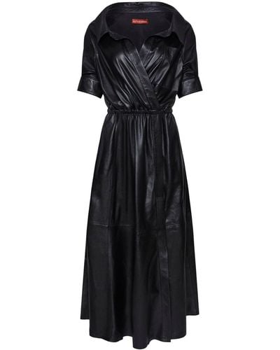 Altuzarra Lydia Leather Midi Dress - Black