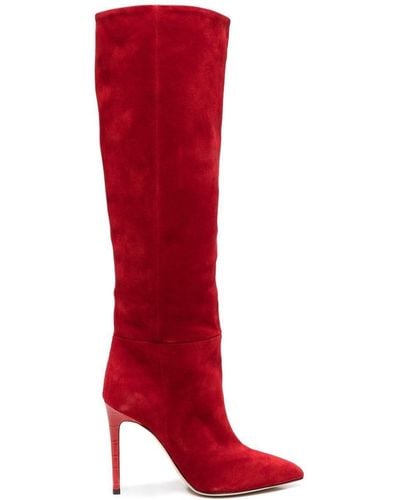 Paris Texas Suede Knee-length Boots - Red
