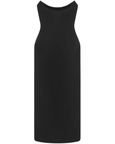 Versace Strapless Bustier Gown - Black