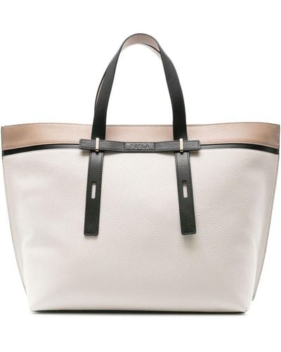 Furla Handtasche mit Logo-Prägung - Weiß