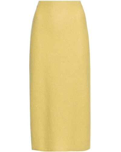 Fabiana Filippi Sequin-embellished Midi Skirt - Yellow