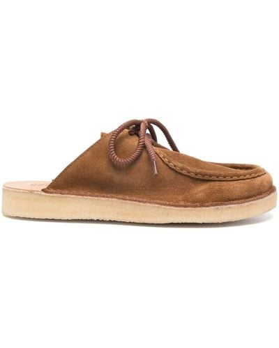 Clarks Dsrtnomad Suede Mules - Brown