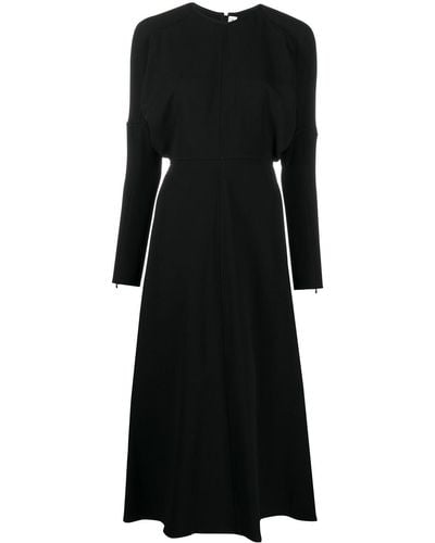 Victoria Beckham Dolman-sleeve Midi Dress - Black