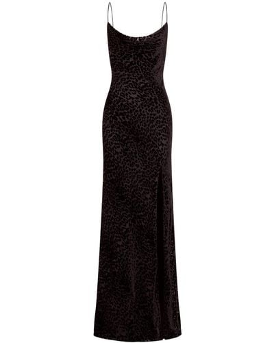 Nicholas Ariel Leopard-print Gown - Black