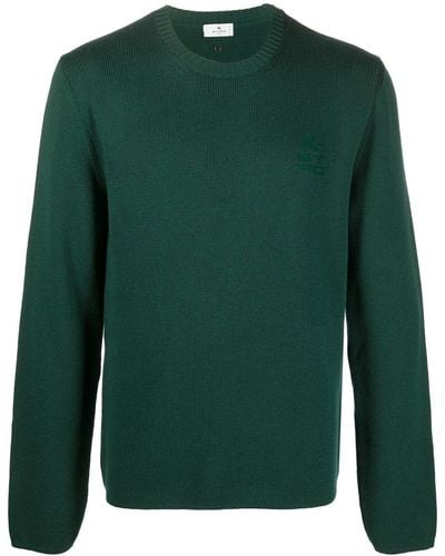 Etro Crew-neck Pullover Sweater - Green
