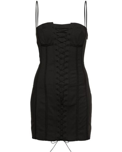 MISBHV Lara Lace-up Mini Dress - Black