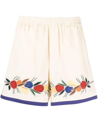 Bode Fruit Bunch Shorts - Weiß