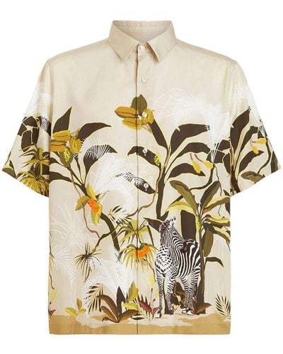 Etro Overhemd Met Grafische Print - Naturel