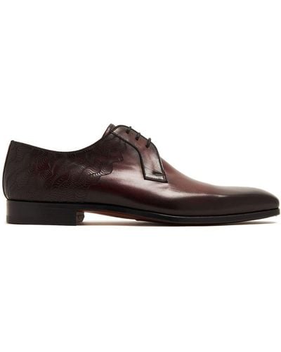 Magnanni Embossed Detailing Derby Shoes - Brown