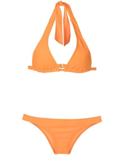 Amir Slama Triangel-Bikini mit Neckholder - Orange