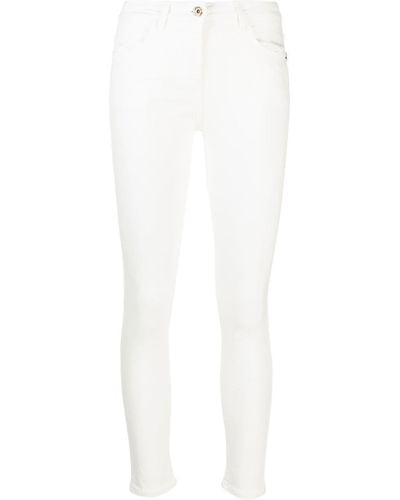 Patrizia Pepe Logo-embellished Skinny Jeans - White