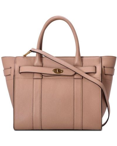 Mulberry Small Zipper Bayswater Tote Bag - Pink