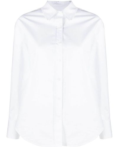 Calvin Klein Chemise en coton à manches longues - Blanc