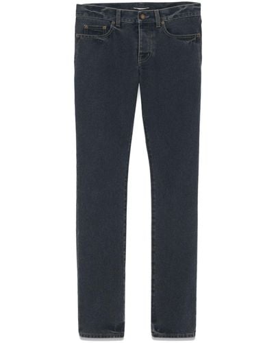 Saint Laurent Schmale Jeans im Five-Pocket-Design - Blau