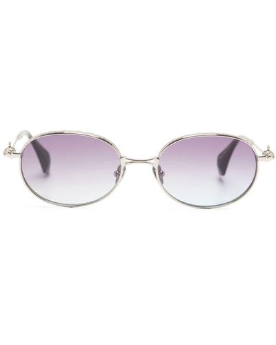 Vivienne Westwood Hardware Orb Oval-frame Sunglasses - Metallic