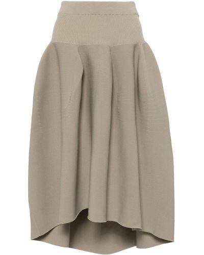 CFCL Pottery Curved-hem Skirt - Brown