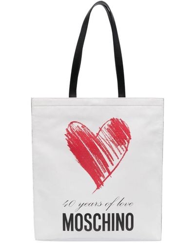 Moschino Logo-print Shoulder Bag - White