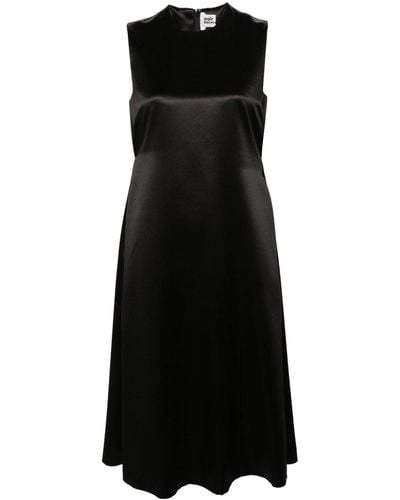 Noir Kei Ninomiya Sleeveless Silk-blend Midi Dress - Black